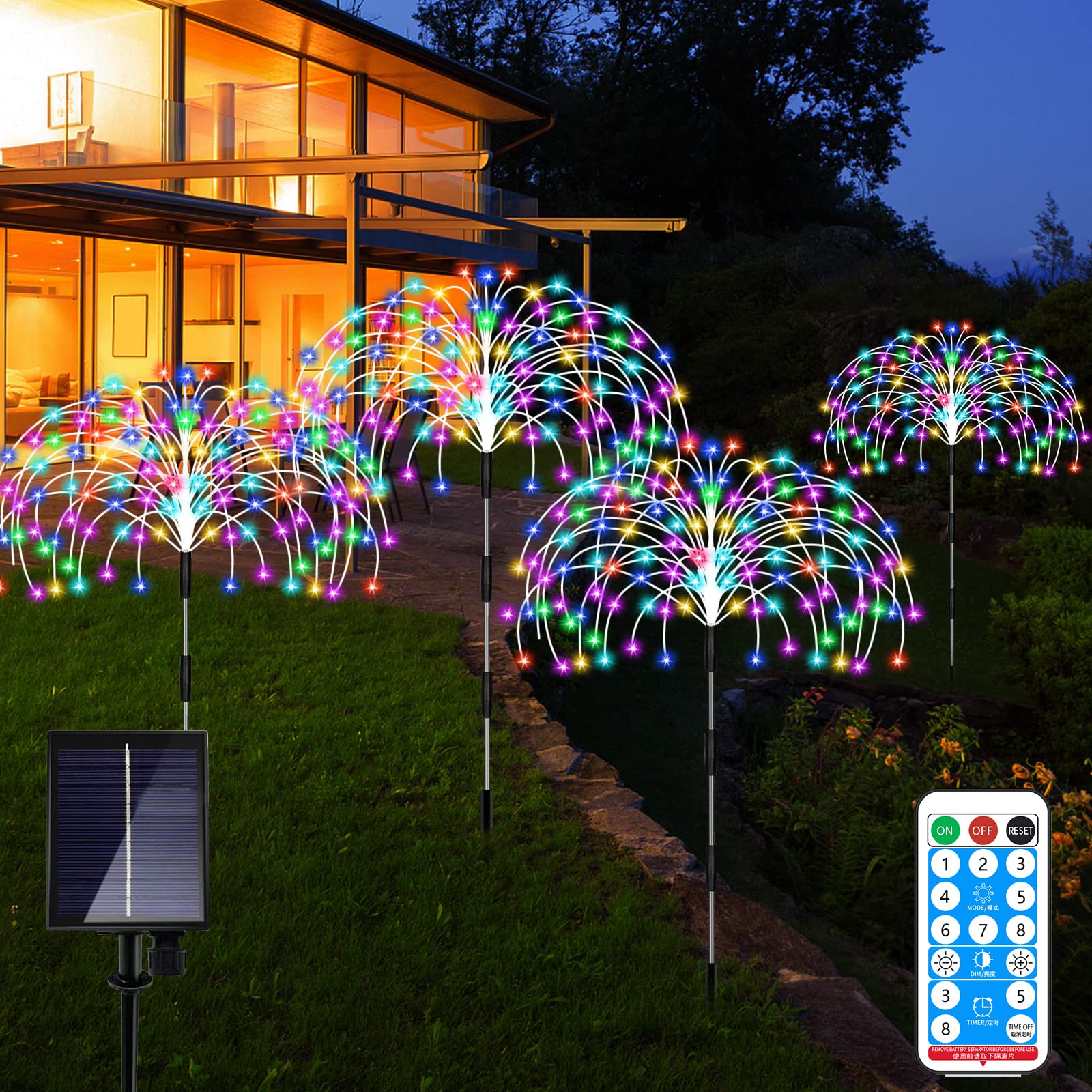 Amazon.co.jp: LUNPEAR イルミネーションライト 屋外 防水 ソーラー