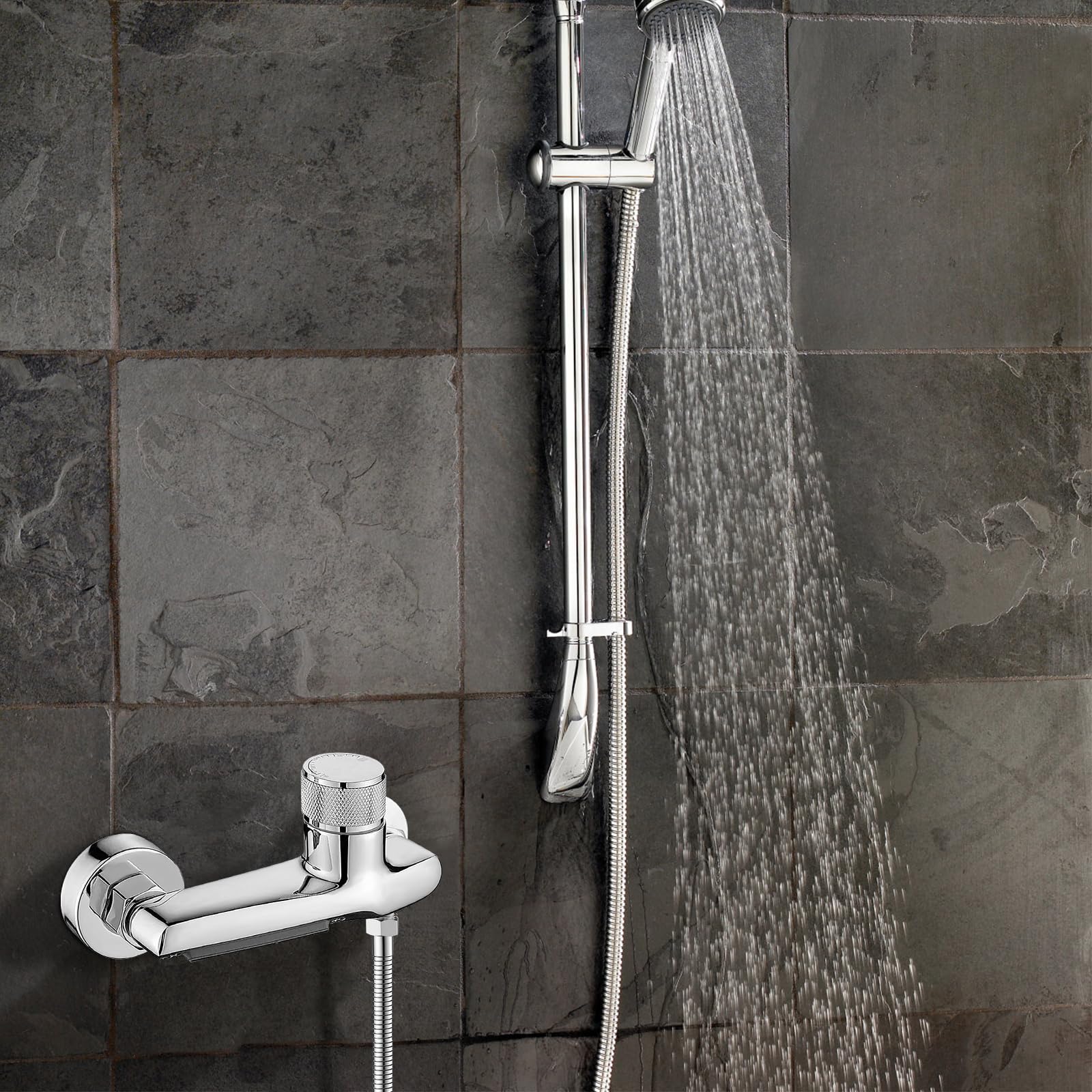 Vaileal Rubinetto vasca da bagno cascata: rubinetto vasca da bagno montaggio a parete, rubinetto vasca da bagno con termostato, rubinetto vasca da bagno per doccia termostato doccia per bagno