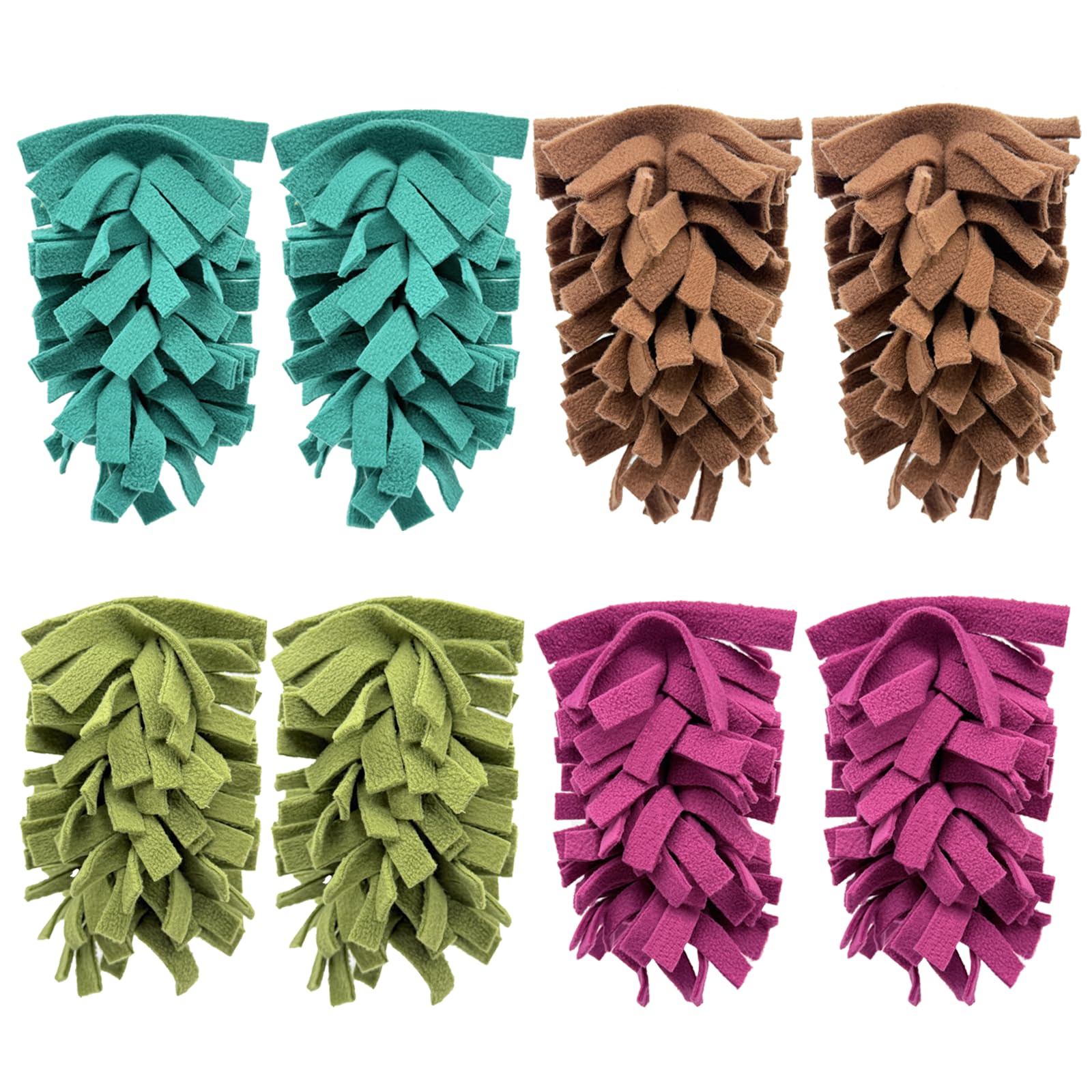 8 Pack 6 Layer Fleece Duster Refills for Swiffer Hand Duster, Zero Waste, 360-degree Cleaning?Reusable and Washable Replacement Dusters for Cleaning Ceiling Fan Hardwoods and Furniture(Dark Color)