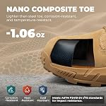 NORTIV 8 Bottes de travail d'orteils en acier pour hommes Zipper latéral léger Sécurité Bottes composites militaires pour le confort de toute la journée Peakforce-Nano
