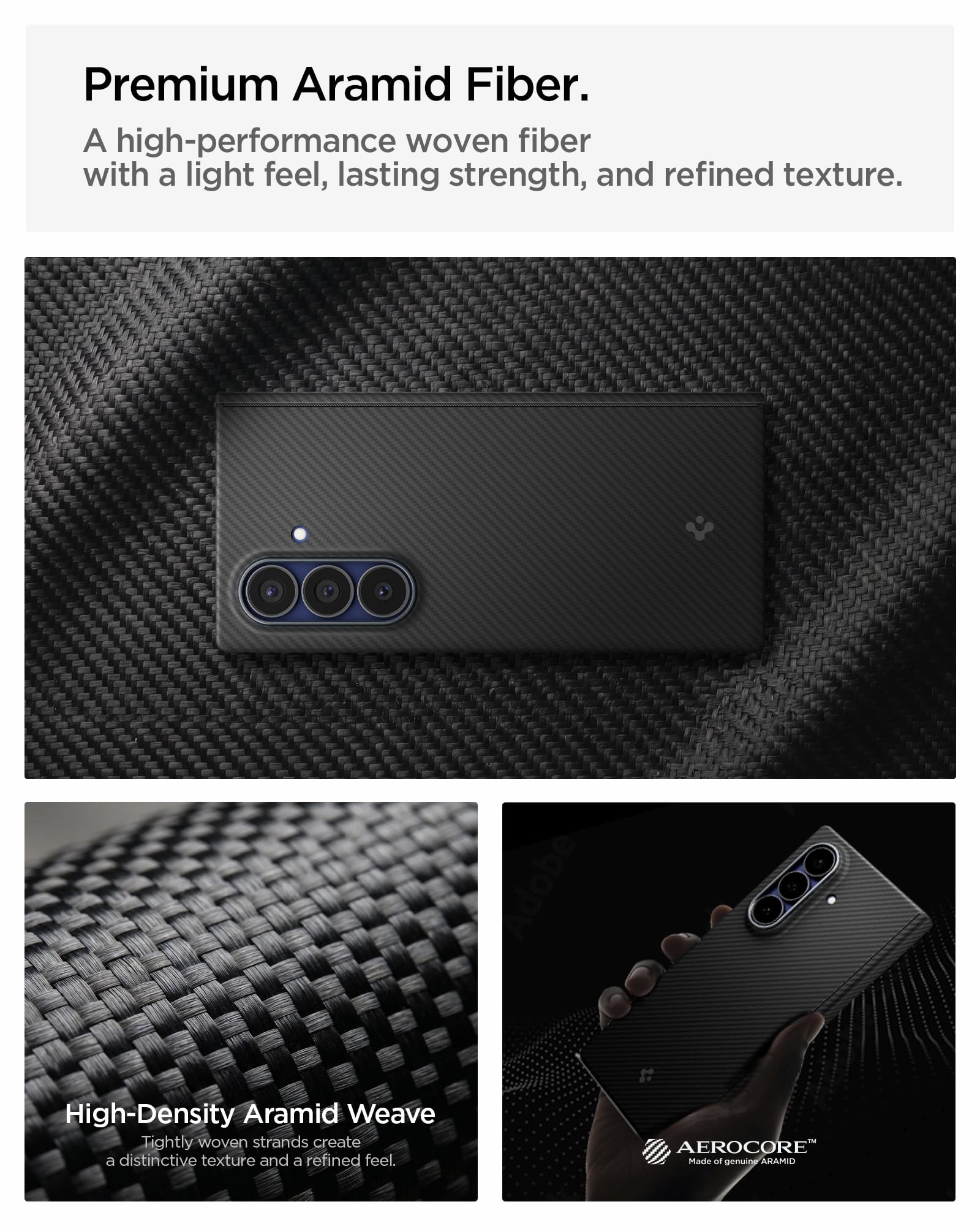 Spigen Air Skin Aramid MagFit Case for Samsung Galaxy Z Fold 7, Black — Amazon image 3