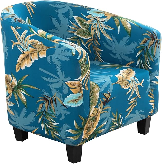 Souarts Tub Chair Covers Stretch Chair Covers For Armchairs Spring Arm Chair Slipcover Bucket Seat Cover Removable Washable Protector Cover For Bar Counter Living Room Reception