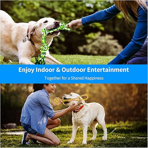 Miniatura 5 de 5 juguetes de cuerda para perros de poste de resorte, juguetes colgantes para perros, para interiores y exteriores, juguetes interactivos de