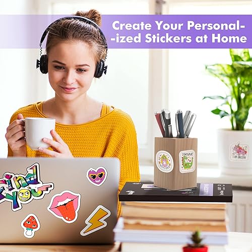 Miniatura 7 de Koala - Papel adhesivo semibrillante para impresora de inyección de tinta y láser, 100 hojas de papel adhesivo fotográfico imprimible de 8.5 x 11