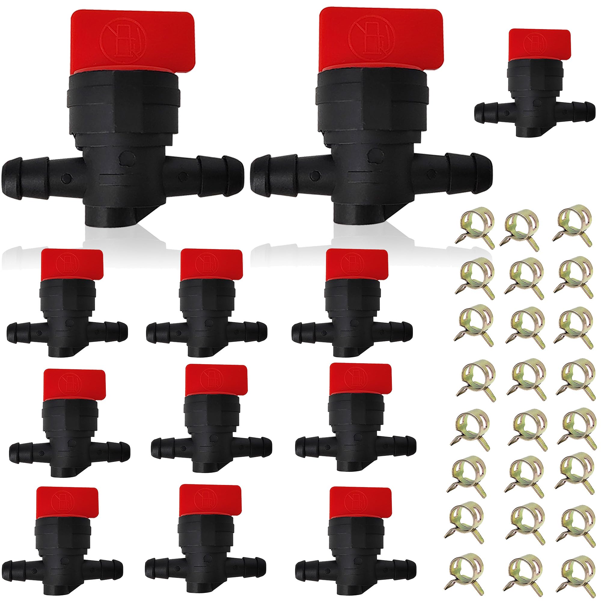 12 set 1/4" in 494768 698183 Fuel Shut Off Valve for Briggs & Stratton 493960 698181 697947 5019H 5019K Lawn Mower Tractor