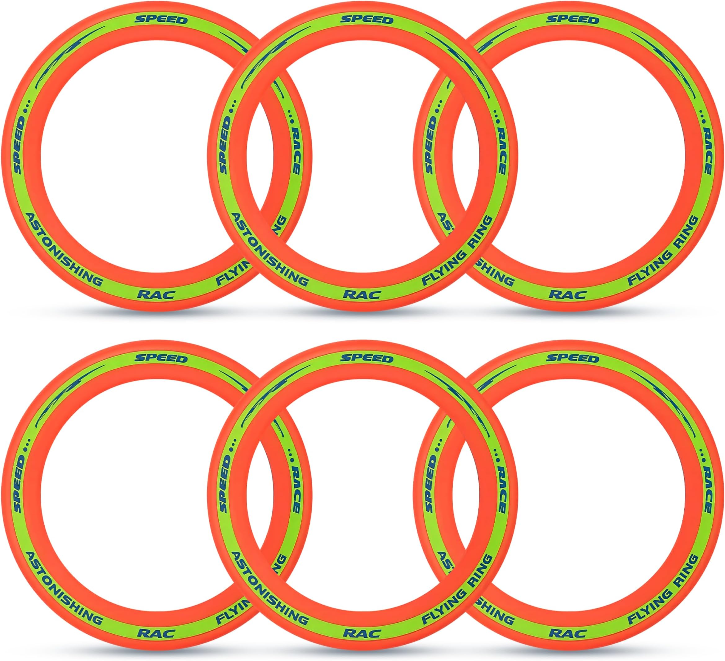 Liberty Imports Flying Aero Discs, 6 Pack Sports Outdoor Pro Flyer Rings | Plastic Toy Ultimate Glider Toss Game for Kids and Adults (11 inches)