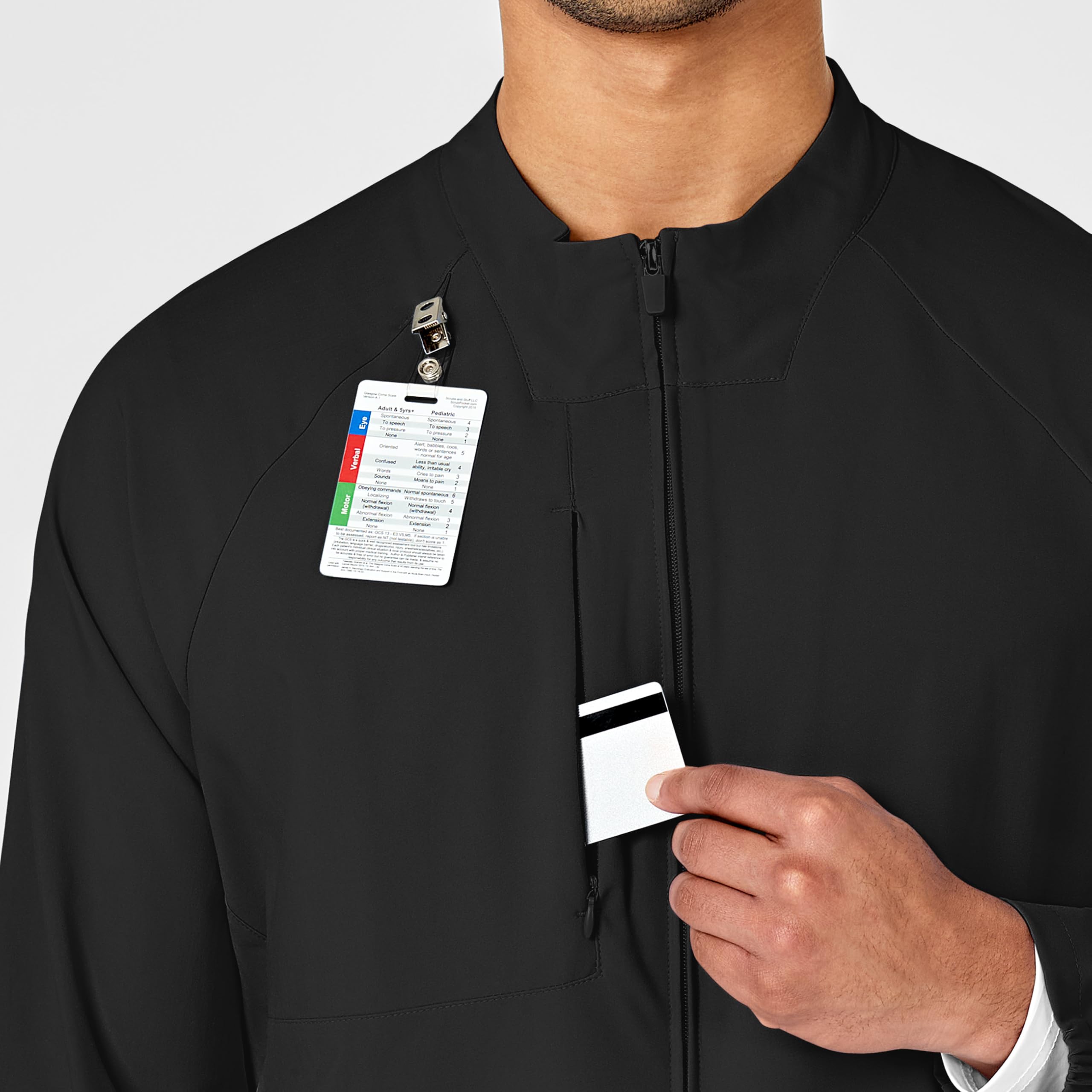 WonderWink Zip-front Warm-up Jacket Chaqueta de calentamiento con cremallera frontal Hombre