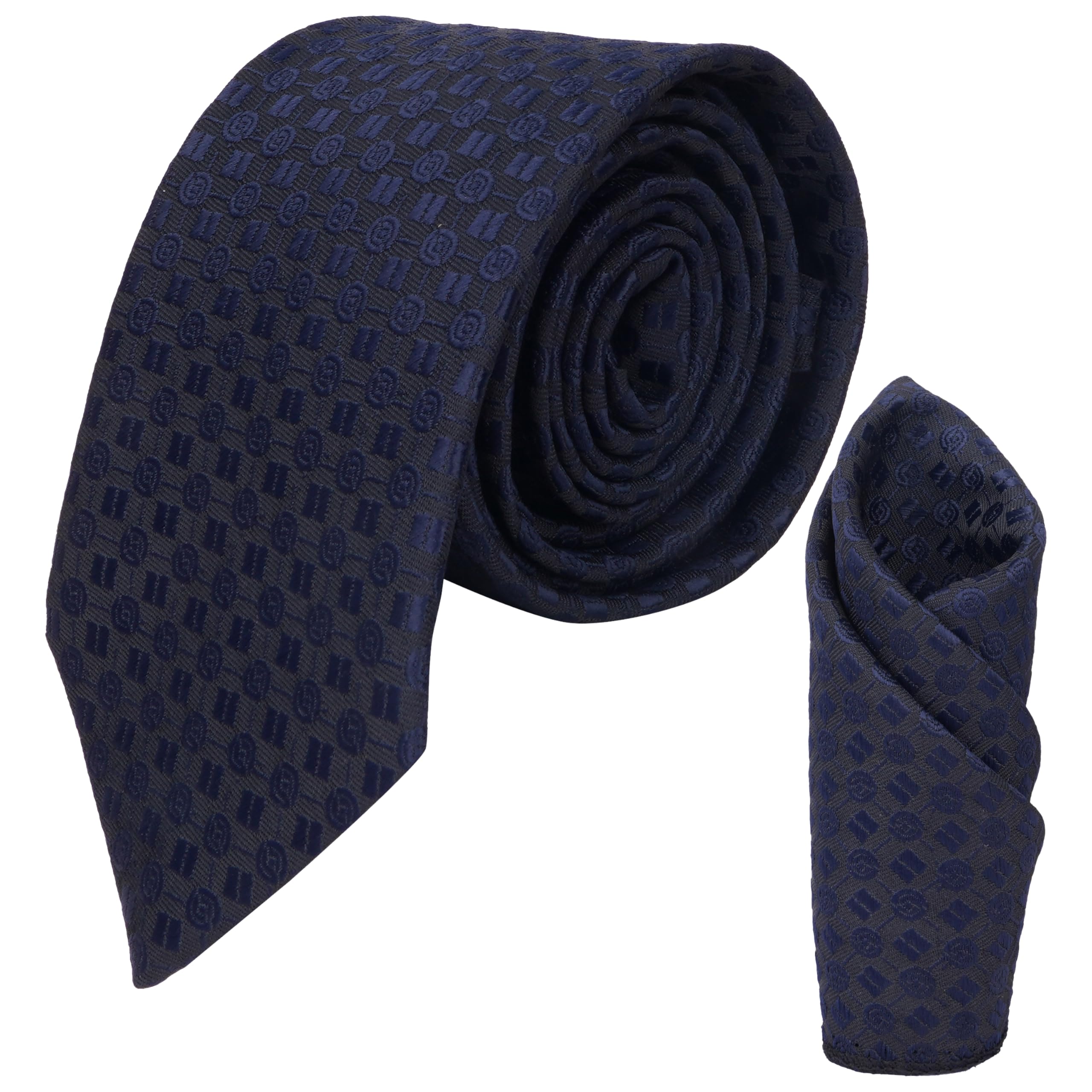 calixto Men's Microfibre Italian Necktie Gift Set, Floral Printed Tie With Pocket Square (Pack of 2)-picture-20