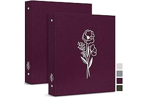 Aesthetic Letter Size 3 Ring Binder 2 Pack - Purple