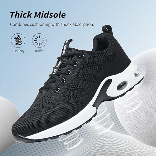 Miniatura 6 de Zapatos para caminar para mujer, ligeros, transpirables, antideslizantes, cómodos durante todo el día para correr, gimnasio, viajes