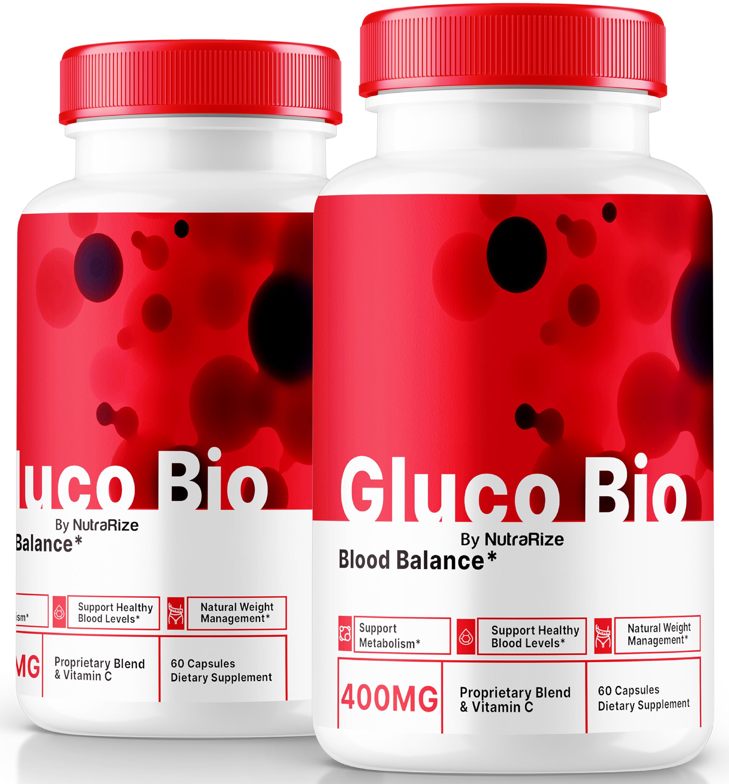 (2 Pack) GlucoBio Capsules, Official Gluco Bio Support Supplement, All Natural Formula to Support Overall Health and Wellness, Premium Vitamin Pills, GlucoBio Reviews (120 Capsules)