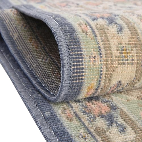 Miniatura 6 de Unique Loom Whitney Collection - Alfombra rectangular de 5 pies 3 pulgadas x 8 pies, color azul