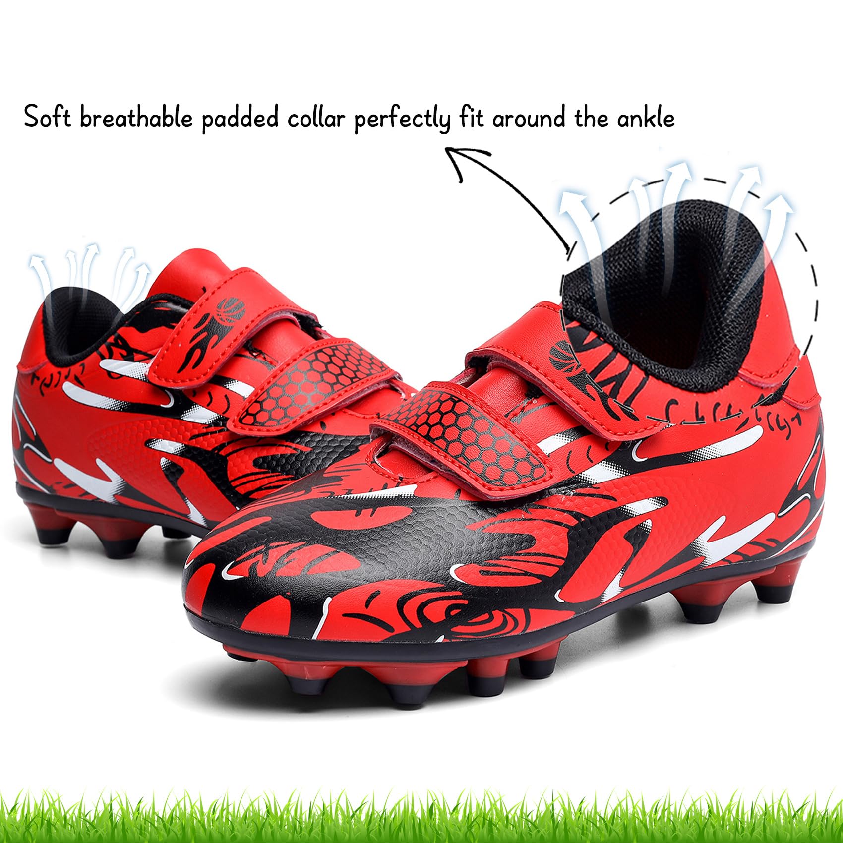 Scarpe da Calcio Ragazzi Professionale All'aperto Sportivo Scarpe da Allenamento Bambini Teenager Scarpe Calcetto Spike Tacchetti