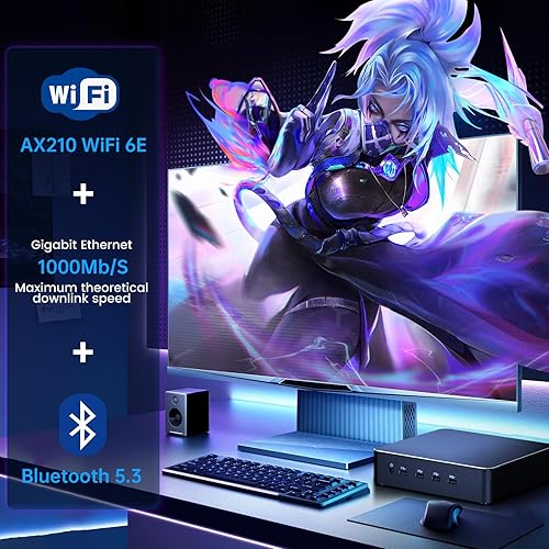 Miniatura 5 de Mini PC i9, computadora de escritorio i9-11900H 8 núcleos hasta 4.9 GHz, Win-11 Pro, 32G DDR4, 1T NVME SSD, 4K 60Hz HDMI, puerto VGA, USB3.0,