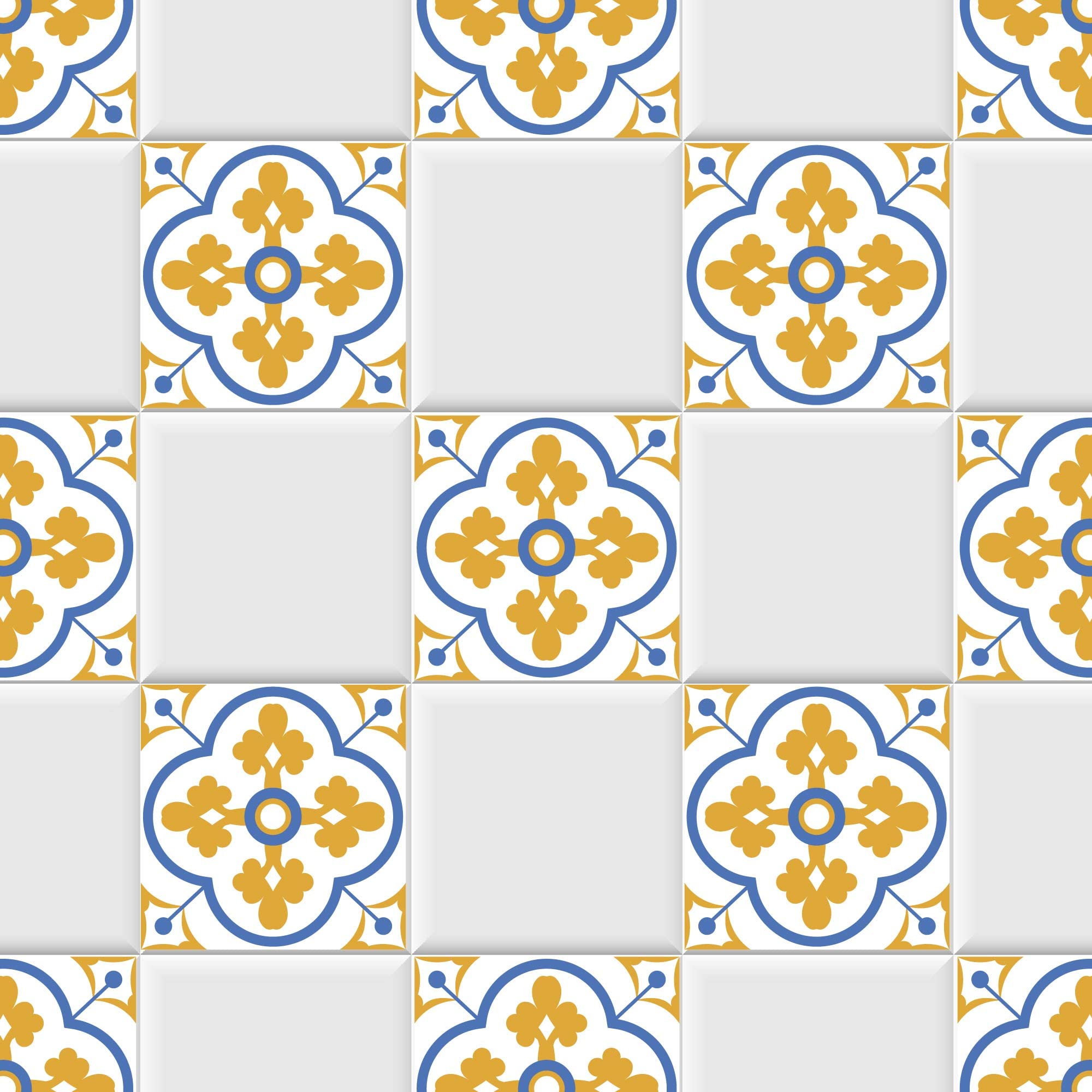 Lot de 54 autocollants pour sol - Manille - 10 x 10 cm - Lot de 54 - Carreaux muraux - Carreaux adhésifs pour sol - Pour cuisine, salle de bains, toilettes, bordures - Rénover les miroirs