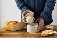 Vista 3 de Now Designs Mantequilla de gres de estilo francés para mostrador, natural mate