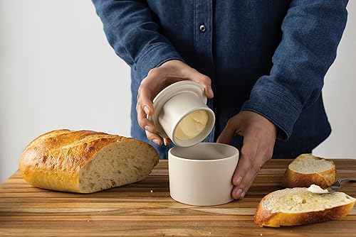 Miniatura 3 de Now Designs Mantequilla de gres de estilo francés para mostrador, natural mate