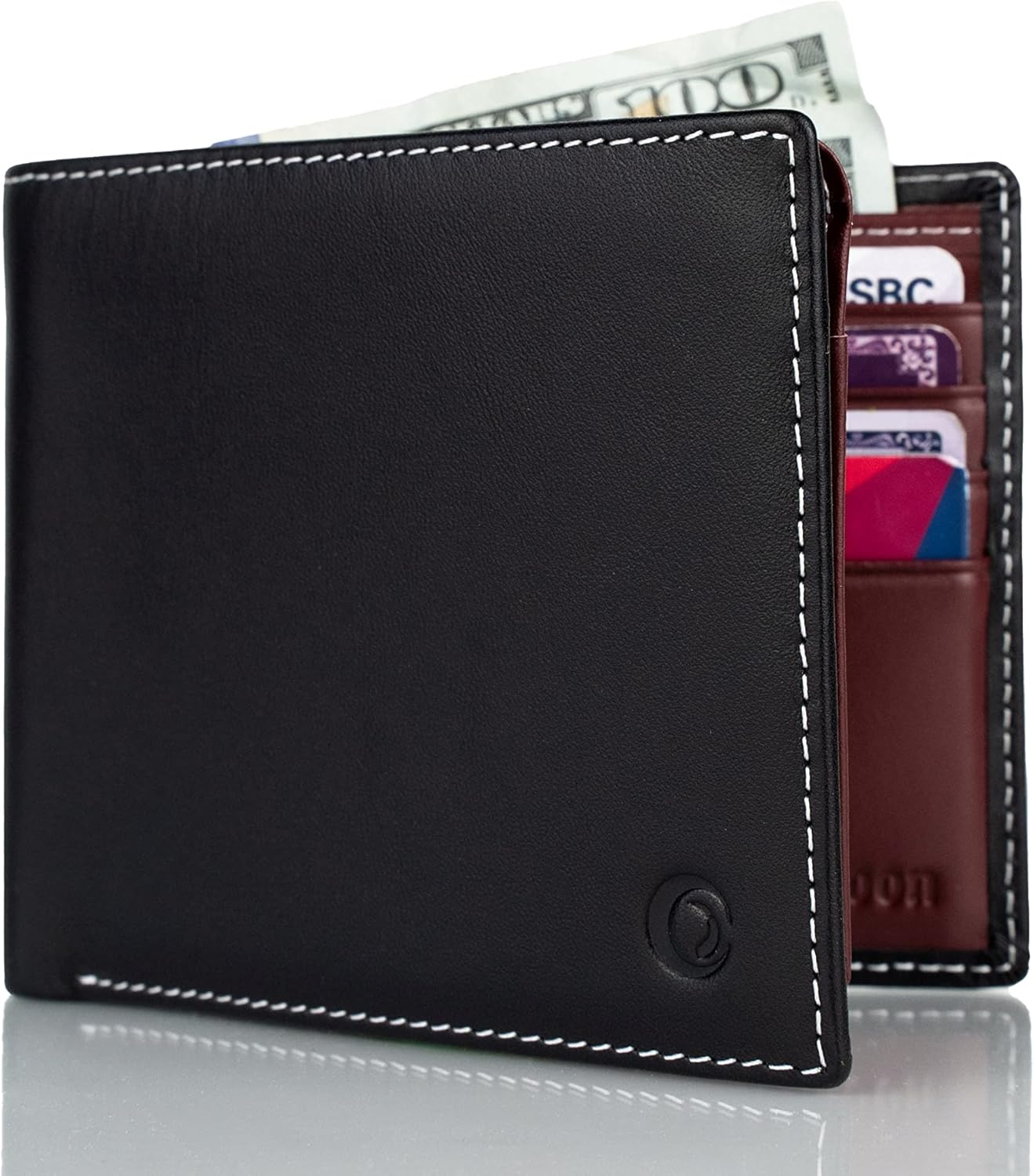 Monsoon [SIERRA Genuine Leather Mens Wallet | RFID Blocking | Wallets for Men | Handcrafted Men Wallet - Black