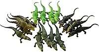 Vista 8 de SENSORY4U Juguetes de cocodrilo, 16 figuras de acción de cocodrilo de 6 pulgadas, juguete de cazador de cocodrilos, figuras de animales