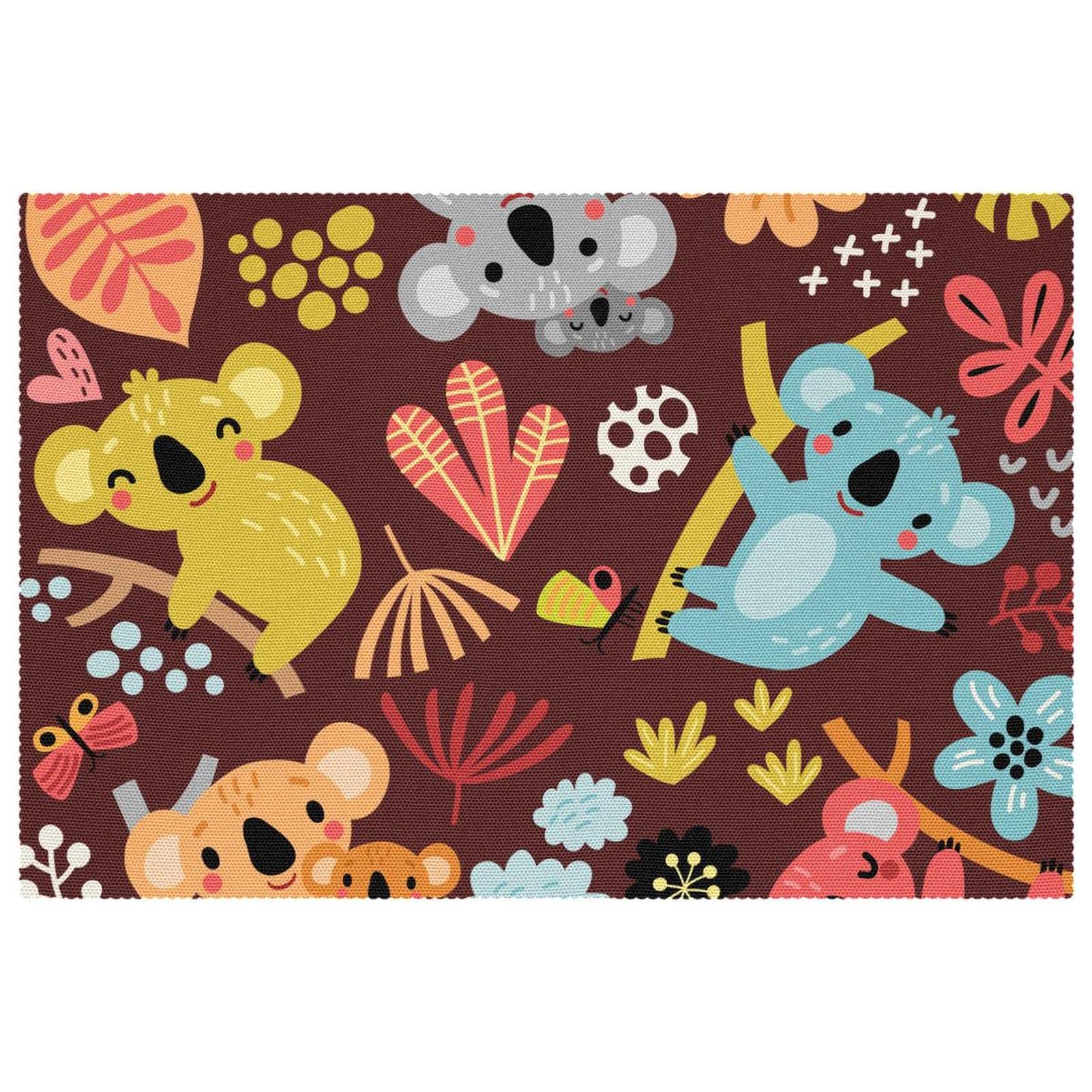 Set de table koala mignon x6 antidérapant et résistant à la chaleur pour salle à manger