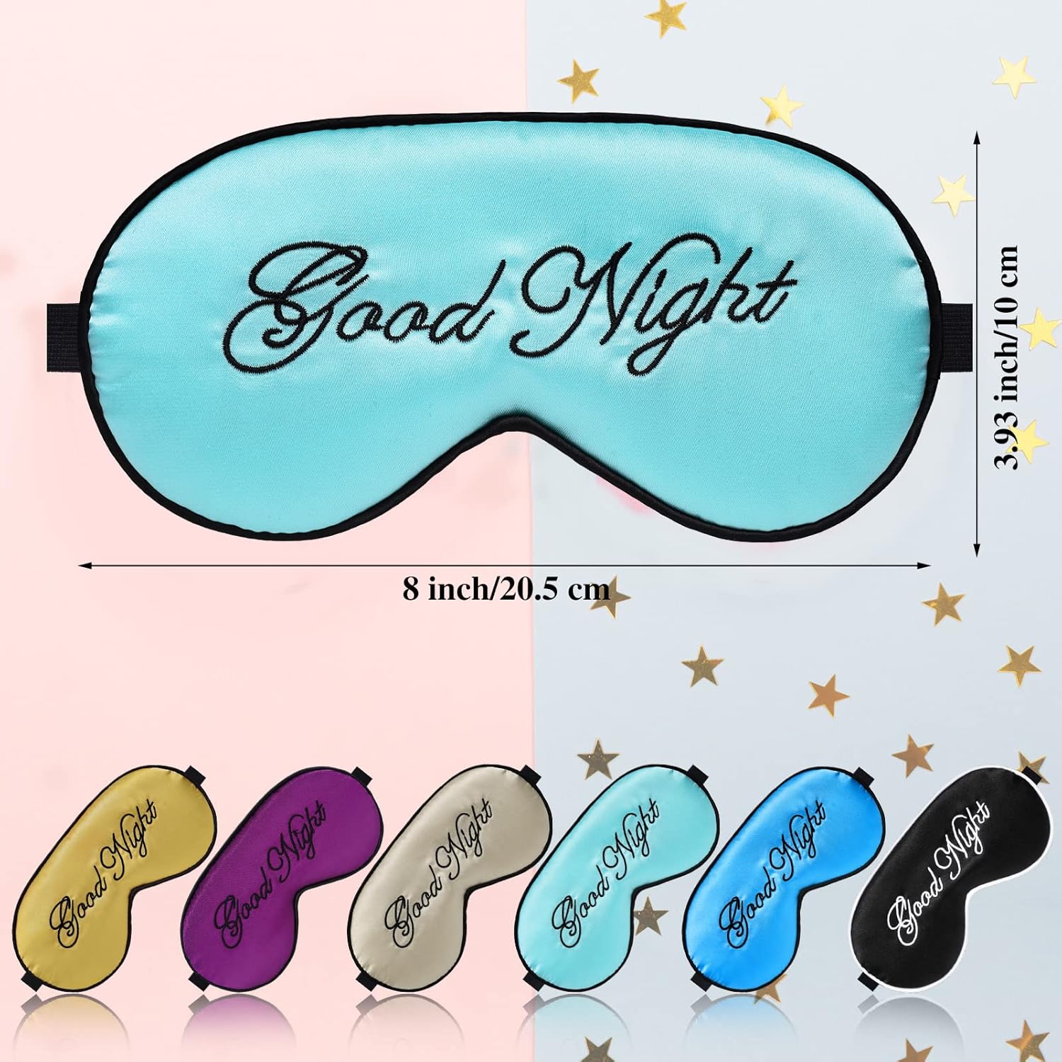 6 Pieces Silk Sleep Eye Cover Masks Soft Blindfold Eye Mask Satin Eye Sleeping Mask Adjustable Strap Sleeping Eye Blinder Night Eyeshade Cover for Women Men Night Sleep Travel Nap (Bright Color) : Health & Household