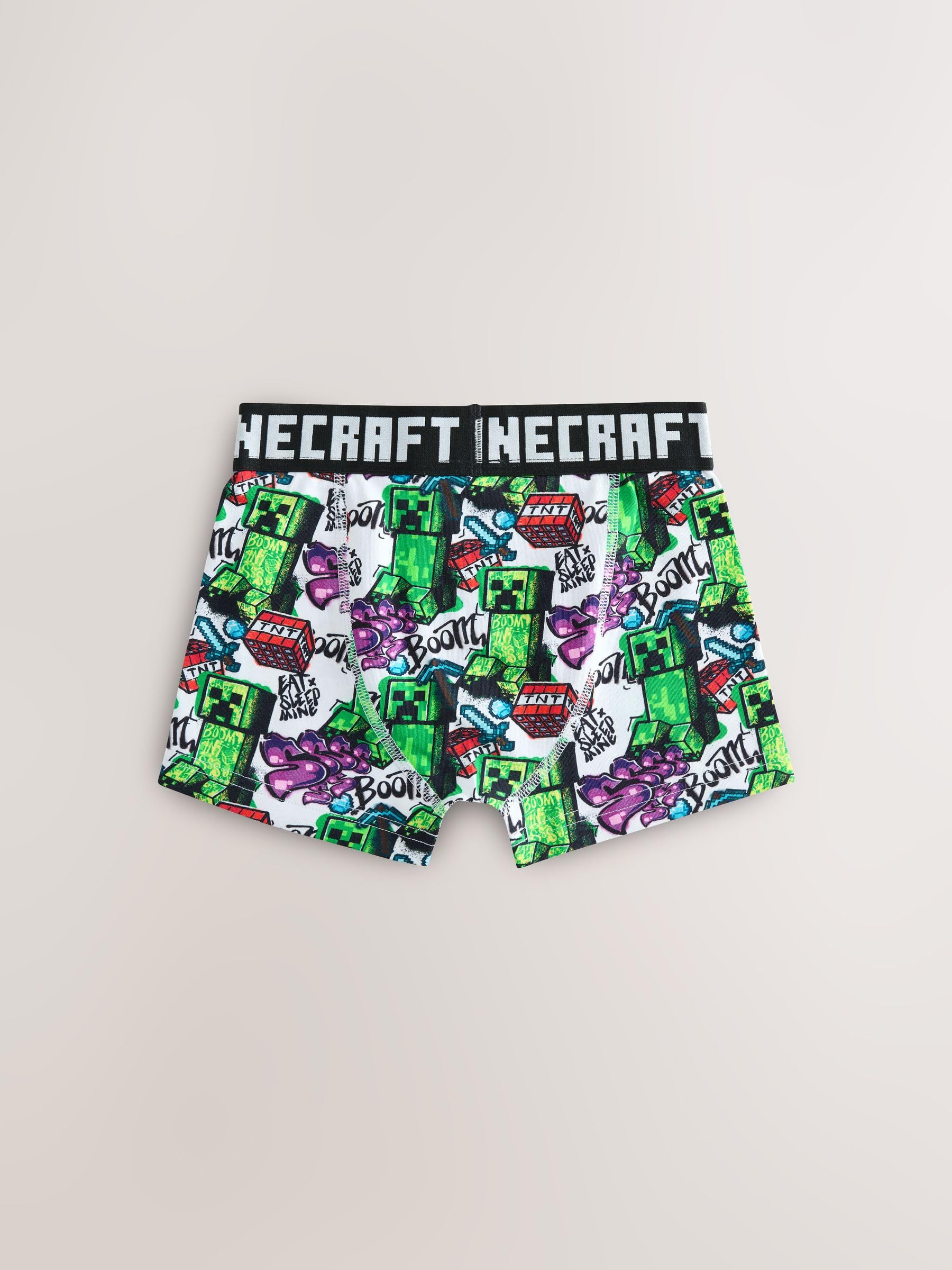 NEXT Ragazzo Confezione da 7 Boxer di Minecraft | Bambino, Standard, Mid Rise