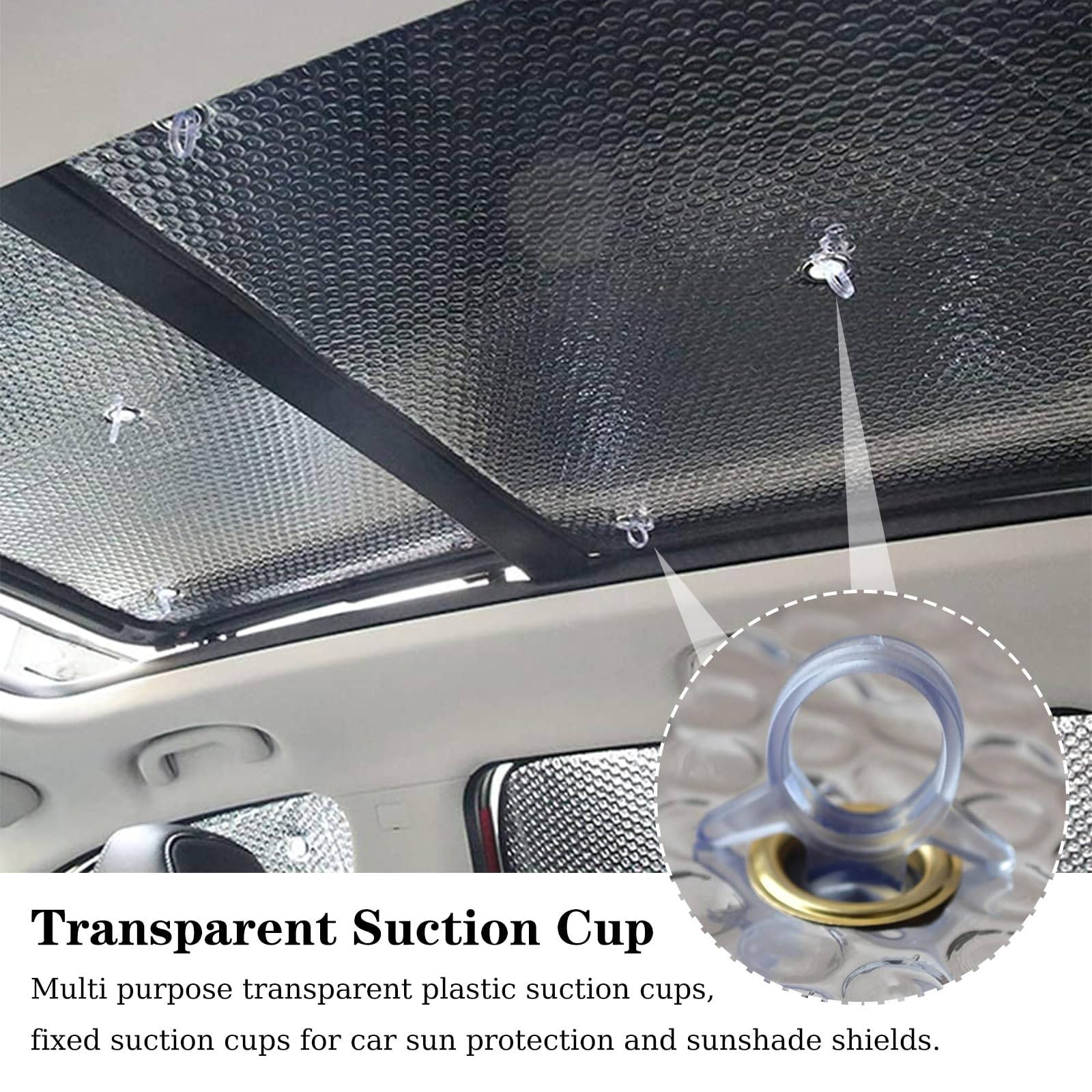 Ventosas Transparentes de Plástico PVC 45mm Extra Fuertes 50 Piezas para Cocina Baño Acuario