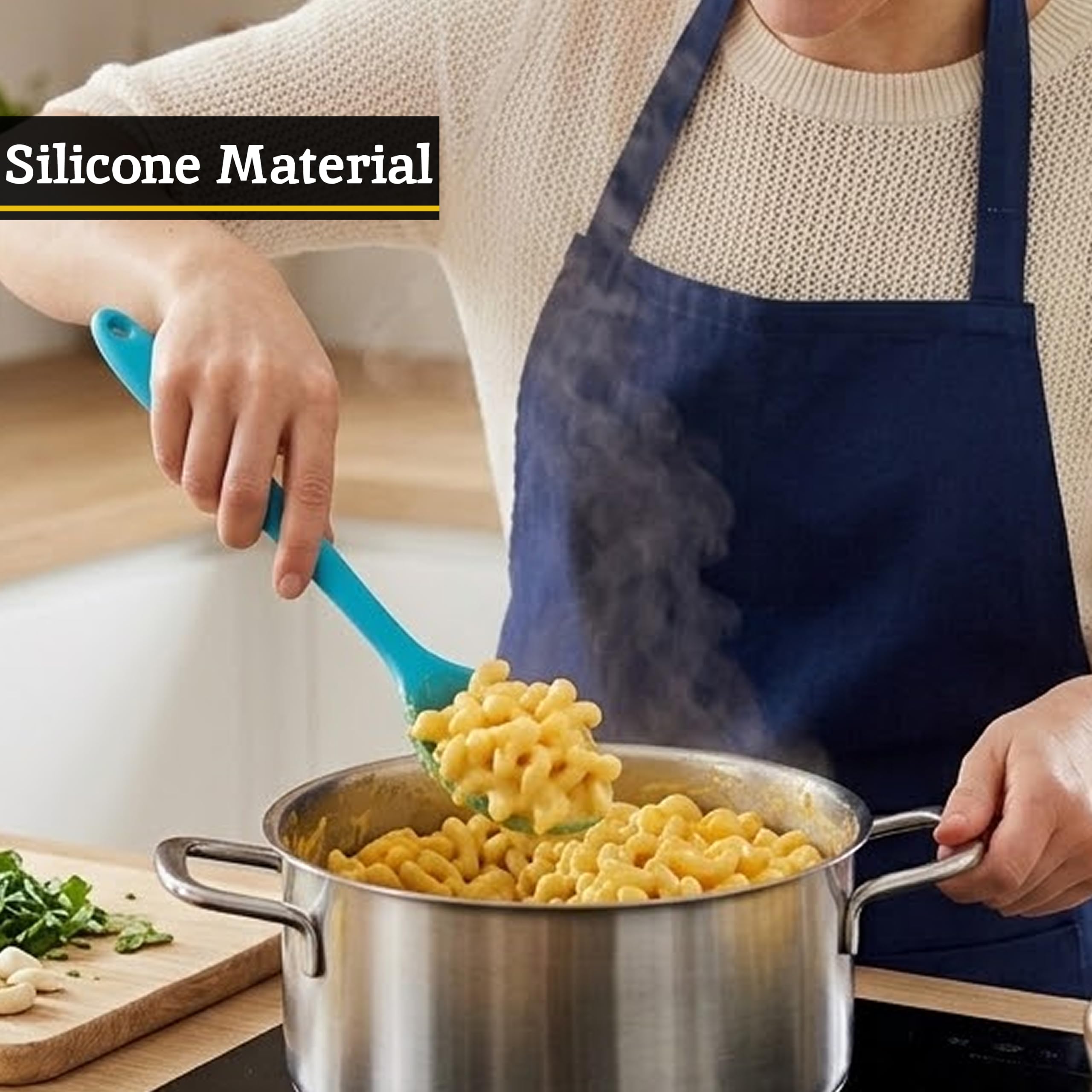 Premier Housewares - Juego de utensilios de cocina de silicona azul, 5 piezas