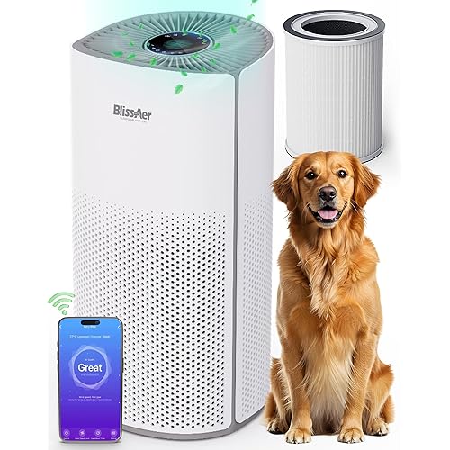 Air Purifiers for Large Home Room Up to 1500 Ft² - Smart WiFi & Voice Control True HEPA Air Purifier For Home Bedroom Smoke, Dust, Pet Dander, Pollen, Sleep Mode - Kery Plus