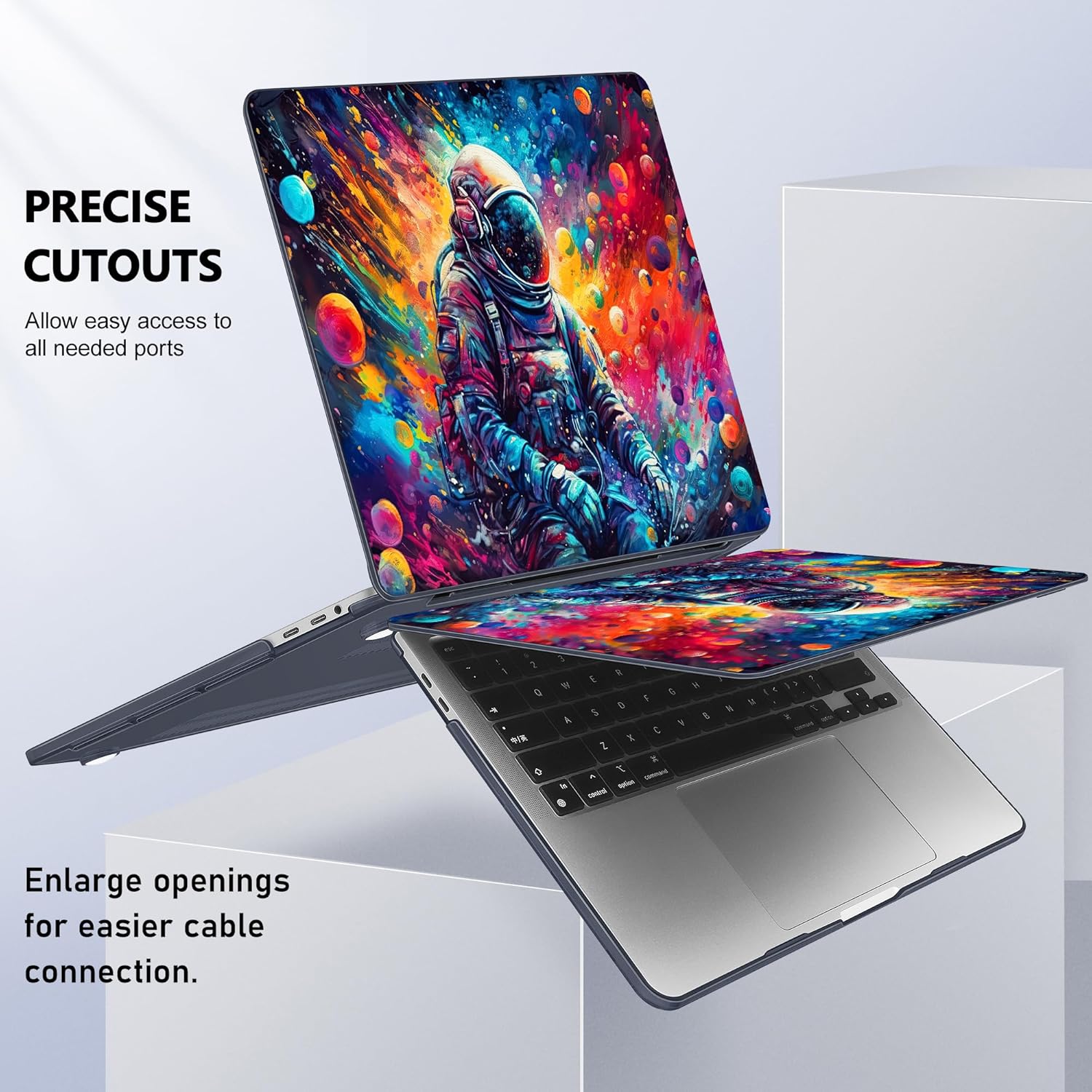 for MacBook Pro 16 inch Case 2019 2020 Release Model A2141, Plastic Hard Shell Cover with Keyboard Cover & Screen Protector for MacBook Pro 16 inch with Touch Bar & Touch ID - Astronaut - Image 8