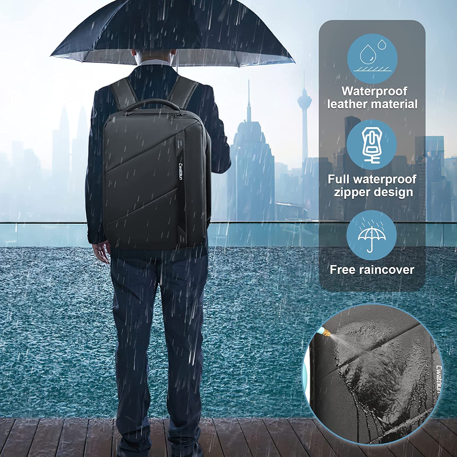 Cwatcun Mochila impermeable para cámara