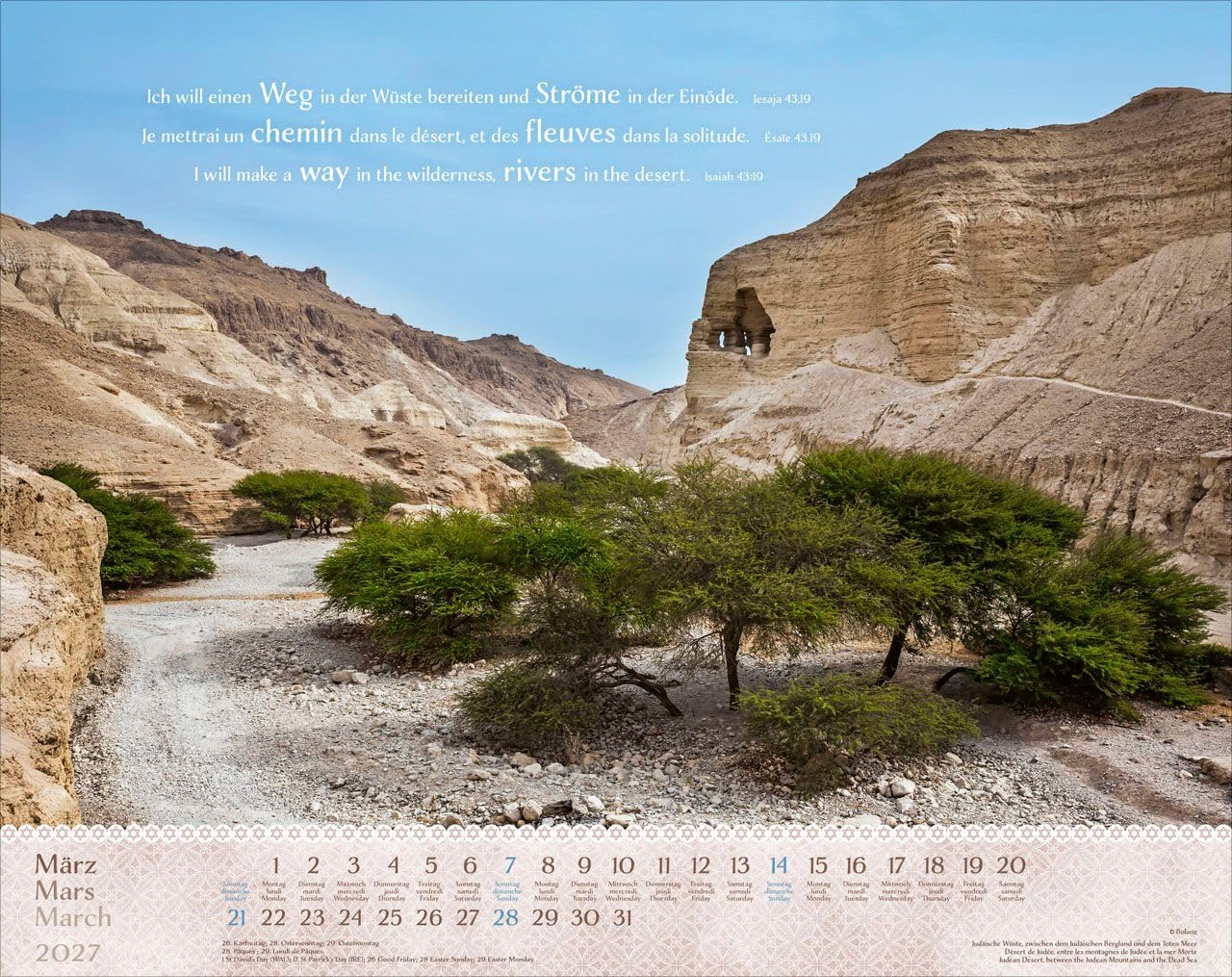 Israel Shalom 2027 – Wandkalender