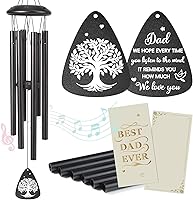 Vista 9 de Regalos para mamá, campanillas de viento de 25 pulgadas, color negro, regalos de cumpleaños para mamá de hija hijo, día de la madre, día de Acción