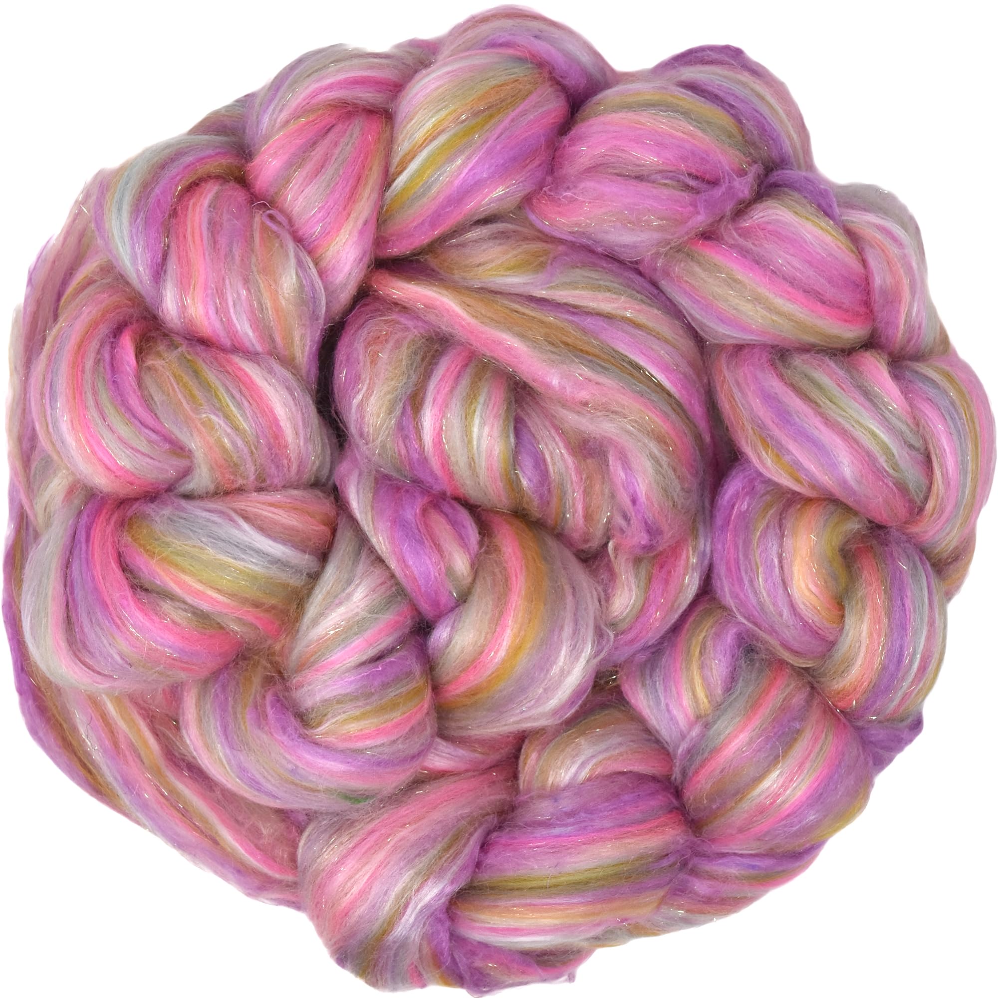 Combed Top Roving. Exotic Designer Blend, Tea Party