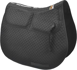 ECP Equine Comfort Products All-Purpose Correction Saddle Pad, Diamond Quilted Design with Adjustable Memory Foam Shims for Customized Fit, Pressure Relief, and Breathable Performance
