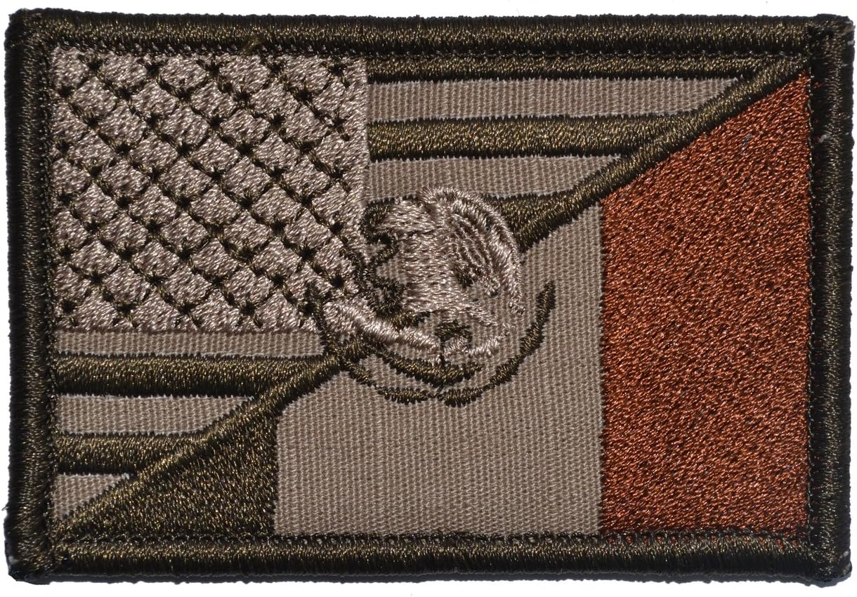 Mexican/USA Flag Patch 2x3 - Coyote