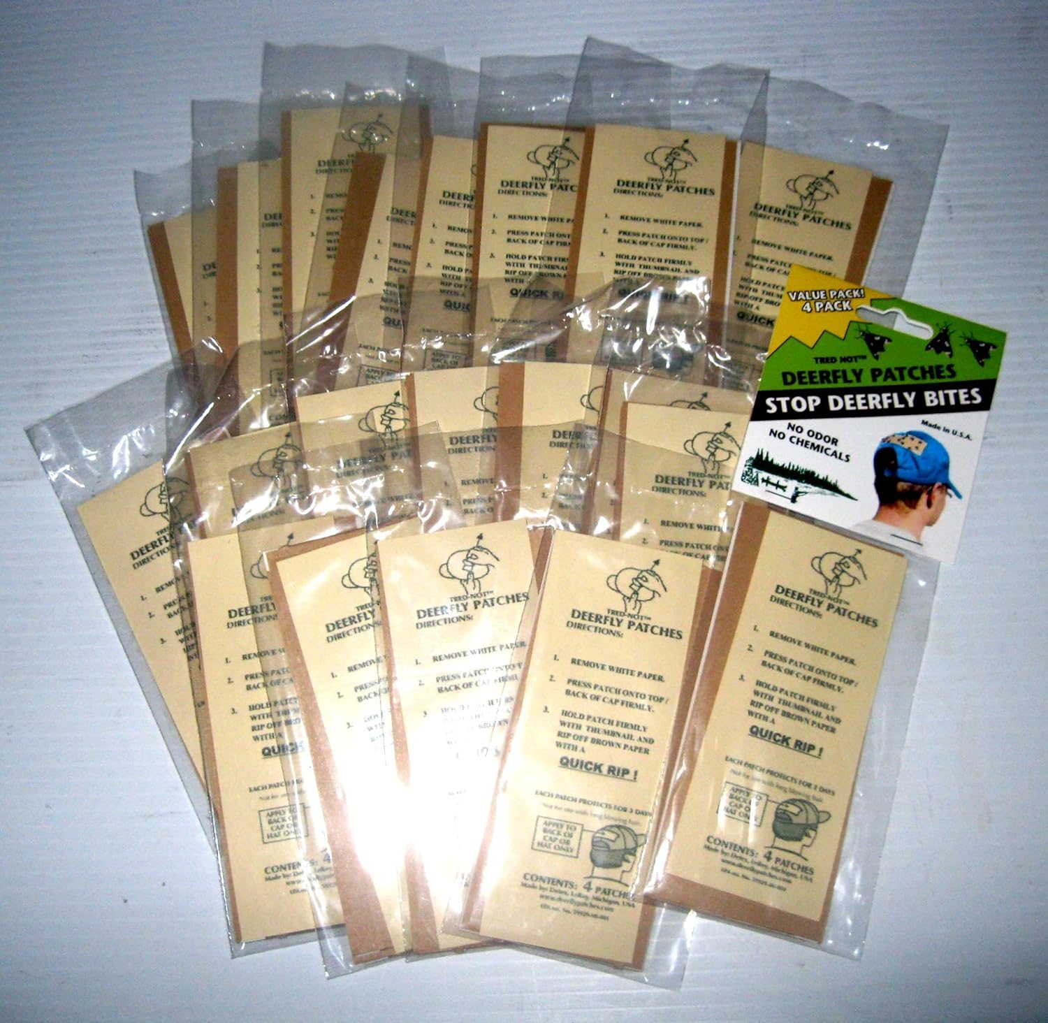 80 / Pk Deerfly Patches/TredNot Deer Fly Patch Repellent