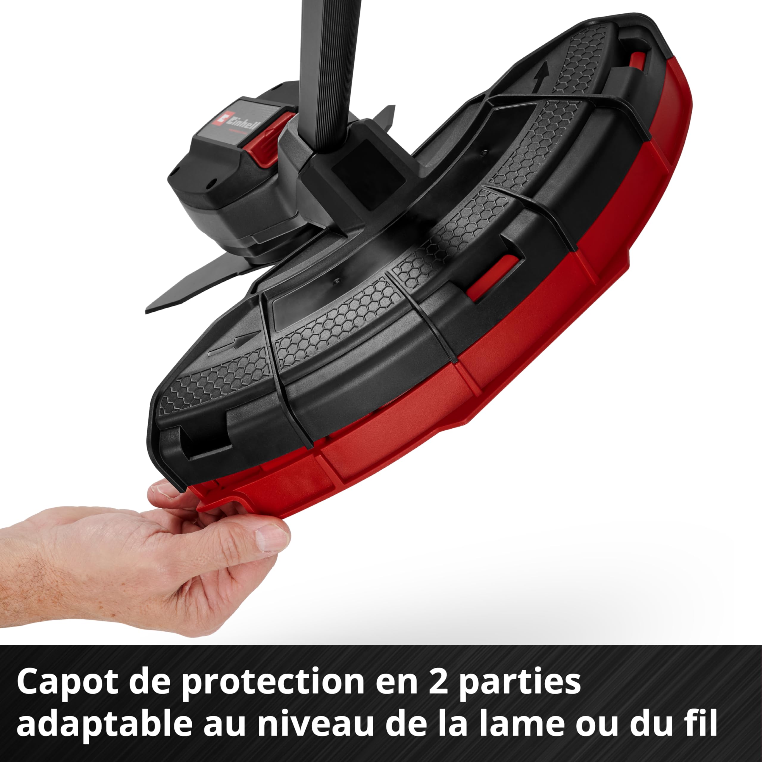 Einhell Professional Débroussailleuse sans fil GP-BC 36/430 Li BL-Solo Power X-Change (36V, moteur sans charbon, largeur coupe 43cm, bobine double fil, lame 3 dents) + Twincharger et 2 Batteries 4,0Ah