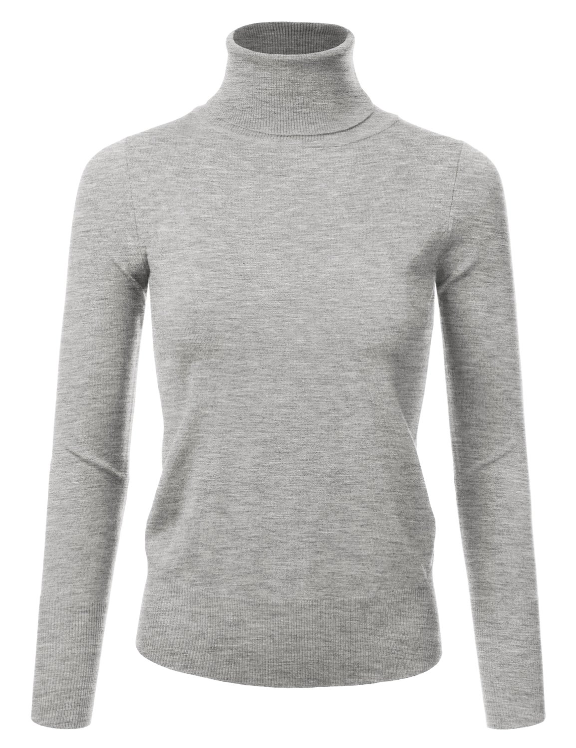 NINEXIS Women's Long Sleeve Turtle Neck Knit Sweater Top with Plus Size