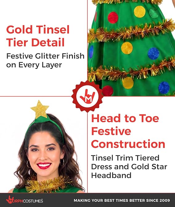 fun shack Christmas Tree Costume Women, Christmas Costume for Women