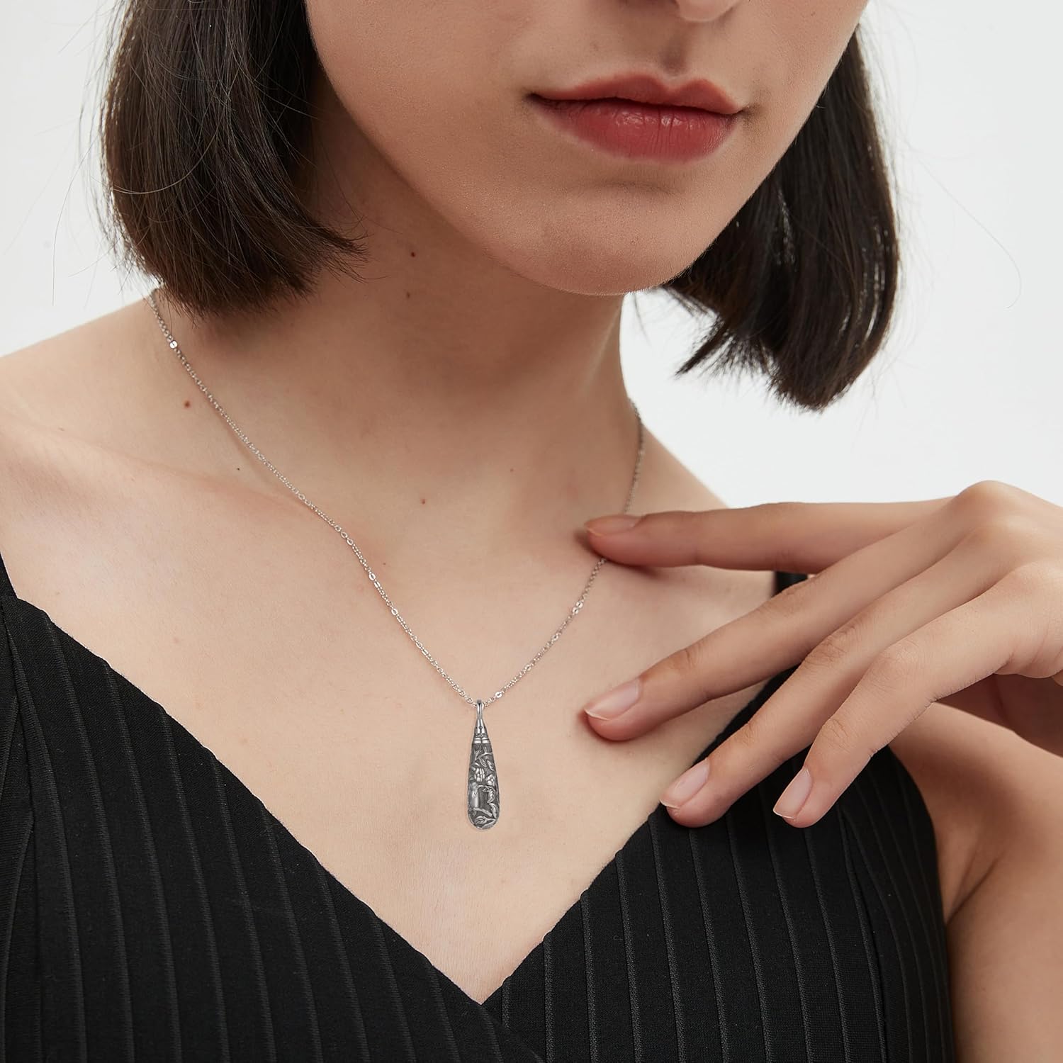 Tree of Life Flower Celtic Cremation Ashes Urn Pendant Necklace for Women Sterling Silver US1 - Image 4