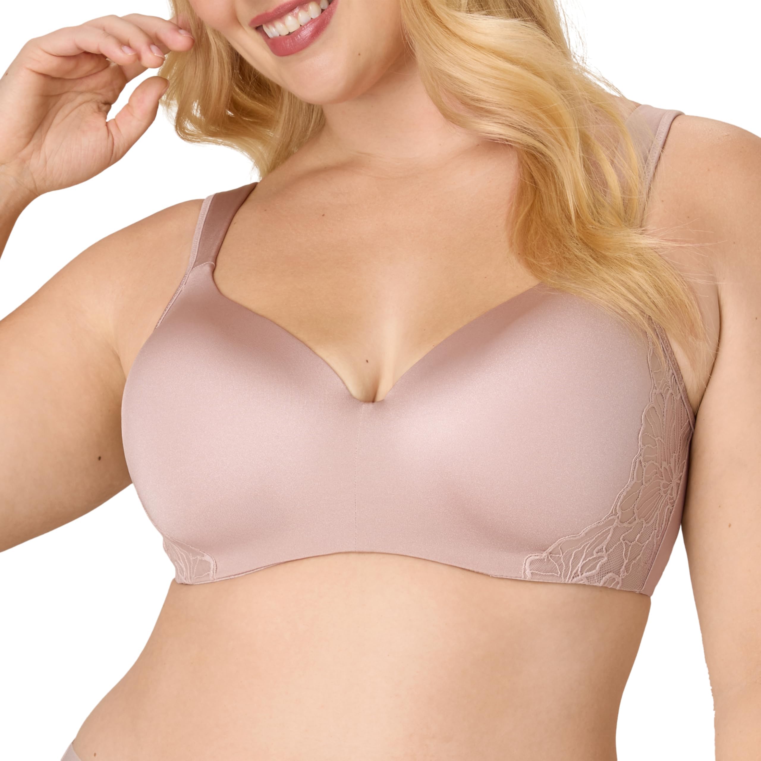 Playtex Womens Balconette Underwire Bra, Plus-Size Bras Available, Full Coverage, Moisture-Wicking, 4802