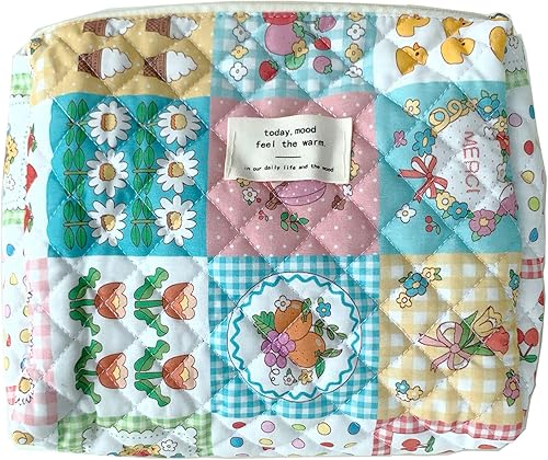 Organizador de maquillaje estilo vintage de viaje neceser rojo rejilla pana con asa, cdcb-girls