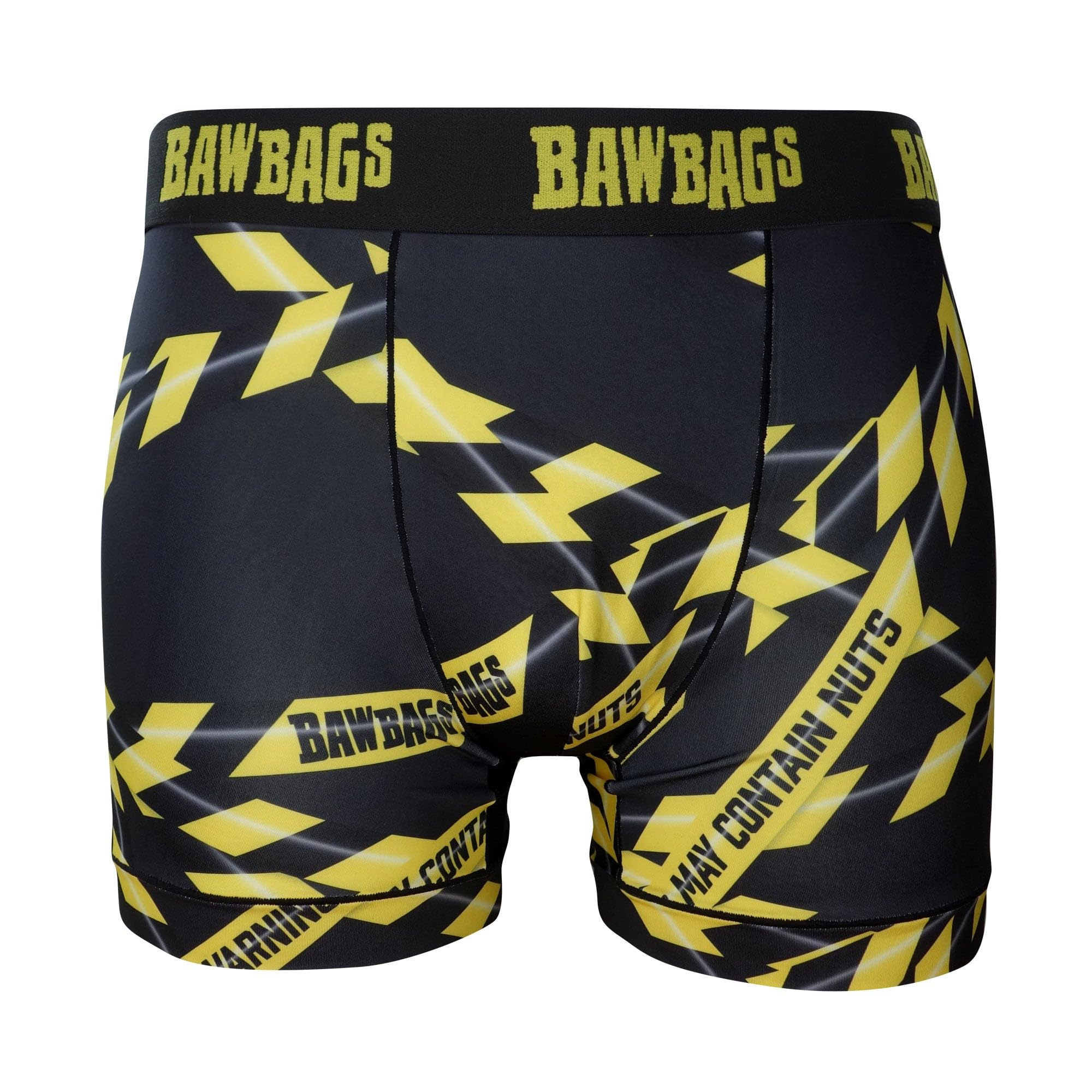 Caution Tape Technical Boxers - Mens Boxers - Moisture Wicking Breathable Fabric - Rude Funny Underwear for Men - Comfortable Sports Performance Novelty Mens Underpants Gift