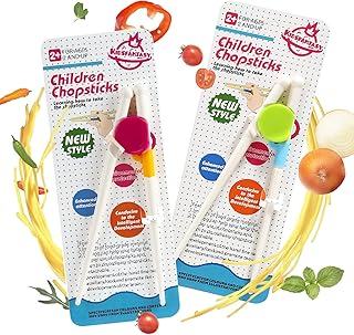 Kids Chopsticks, 2 Pairs Kids Training Chopsticks Reusable Toddler Chopsticks for Baby Children