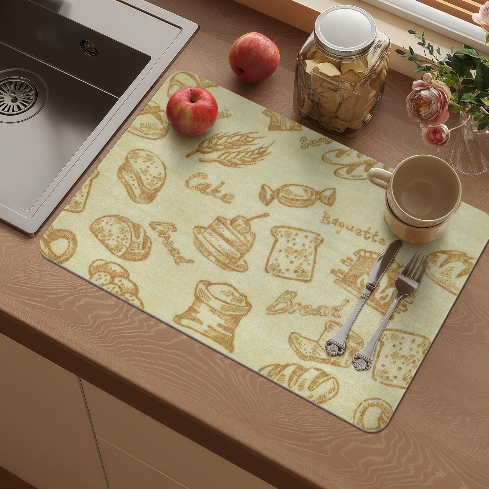 Set de table en vinyle résistant à la chaleur et imperméable lavable à l'éponge