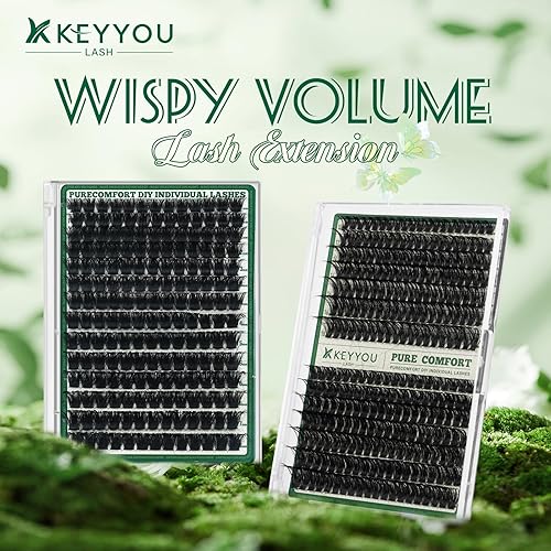 Miniatura 5 de 280 racimos de pestañas KEYYOU 100D rizo D 9-18 MIX pestañas gruesas súper suaves extensiones de pestañas para bricolaje en casa (100D-D, 9-18 MIX)