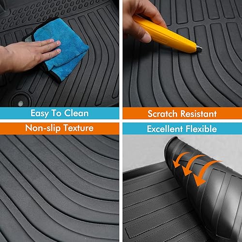 Miniatura 7 de Alfombrillas y forro de carga para Chevy Equinox 2018-2024 y para GMC Terrain 2018 2019 2020 2021 2022 2023 2024 (No para EV), alfombrilla para