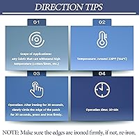 Vista 4 de KING MOUNTAIN Paquete de 20 parches de reparación termoadhesivos para jeans, kit de 3 x 4-1/4 pulgadas, parche de reparación de planchado 100%