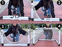 Vista 3 de Soccer Goal, Small Foldable Goal for Kids, Kids Goals for The Backyard/Indoor/Outdoor, Mini Soccer Toys Gifts for Children